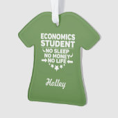 Economics College Student Geen leven of geld Ornament (voorkant)