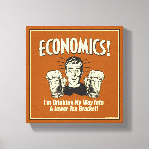 Economie: Drink lagere belastingmarkt Canvas Afdruk