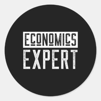 Economie Expert Economist Economie Macro Micro Fin Ronde Sticker
