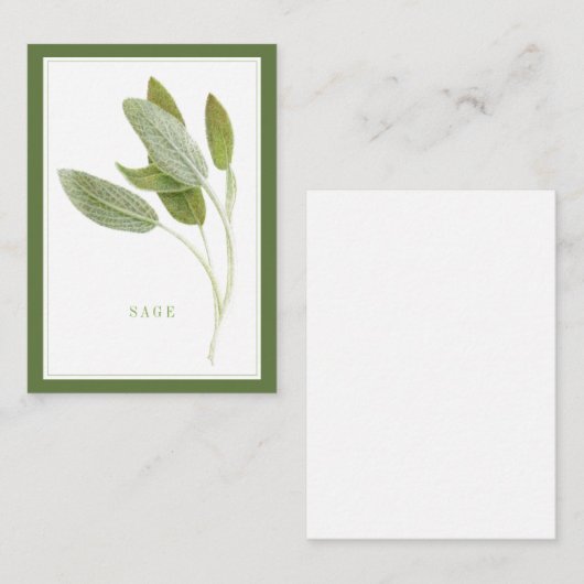 ÉCONOMIE FRAÎCHE 3,5x2,5 Carte à plat / Vert (Devant / Derrière)