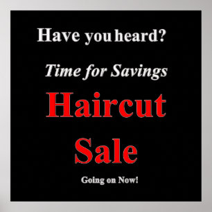 Économie Haircut Vente Poster Matte