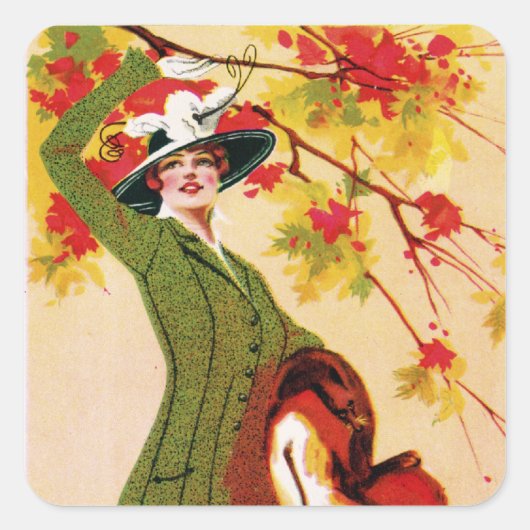 Economie patronen vierkante sticker (Voorkant)