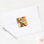 Economie patronen vierkante sticker (Envelop)