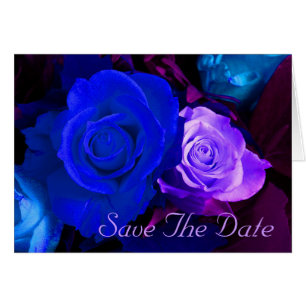 Économies bleues de rose de pourpre la date