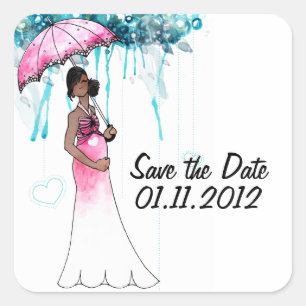 Économies de baby shower les autocollants de date