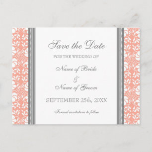 Économies de corail de damassé les cartes postales