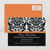 Économies de damassé la CARTE POSTALE rose de (Devant / Derrière)