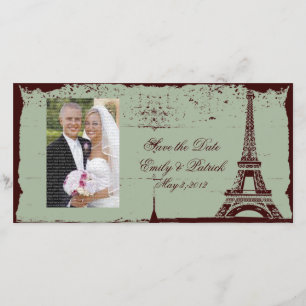 Économies de mariage de Tour Eiffel les cartes