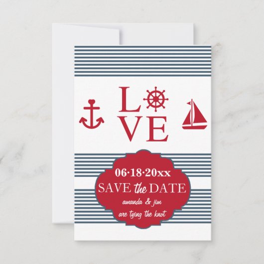 Économies de navigation d'amour le faire-part de (Devant)