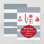 Économies de navigation d'amour le faire-part de (Devant / Derrière)