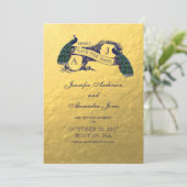 Économies de paon d'or la carte de date (Debout devant)