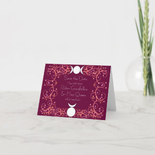 Économies de rouge le carte pour notes Wiccan
