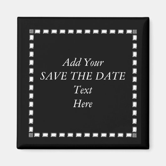 ÉCONOMIES noires de blanc le magnet de DATE (Devant)