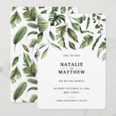 Économies tropicales modernes de feuille la carte (Devant / Derrière)