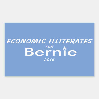 Economisch analfabetisme voor Bernie Rectangle Sti Rechthoekige Sticker