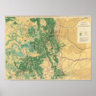 Economische kaart van Colorado Poster