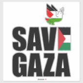 ÉCONOMISER UN Sticker voiture GAZA (Feuille)