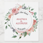 Économisez le étiquette de vin de date. (Étiquettes simples)