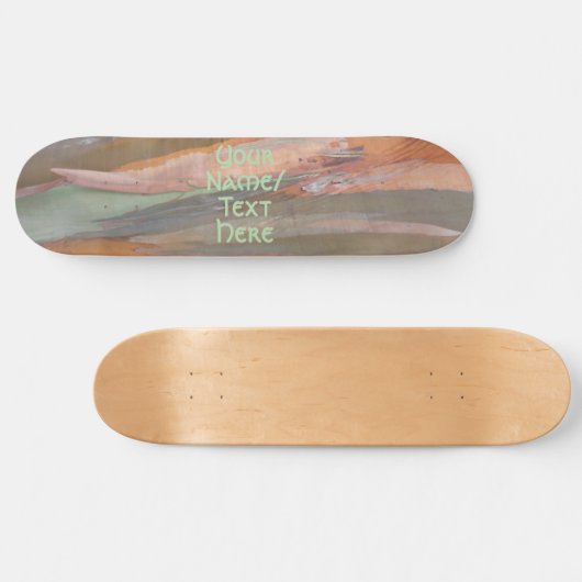 Écorce d'arbre camouflage vert 2 Skateboard (Horz)
