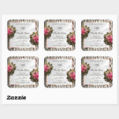 Écorce d'arbre naturel Bois blanc Logo Étiquette (Feuille)