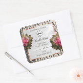 Écorce d'arbre naturel Bois blanc Logo Étiquette (Enveloppe)