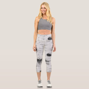 Écorce de bouleau motif capri leggings
