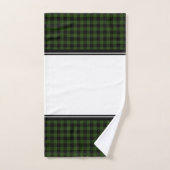 Écossais buffle noir et vert (Serviette à main)