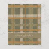 écossais Celtic Tartan Motif Menu Mariage (Dos)