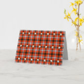 écossais crânes de goth plaid carte de voeux (Fleur jaune)