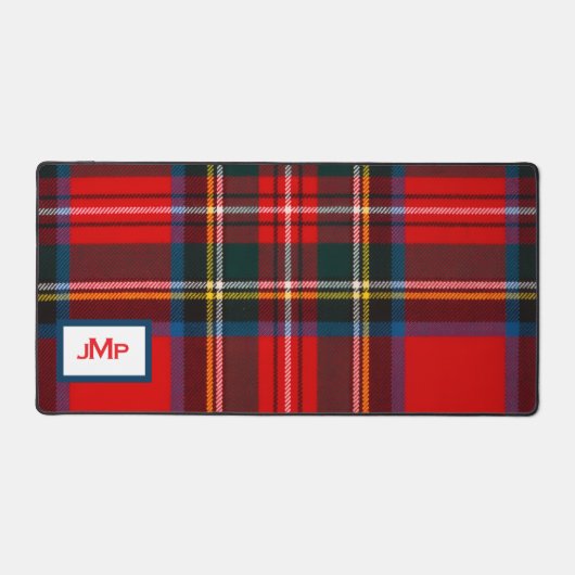 Écossais Stewart Plaid Rouge MONOGRAMME (Recto)