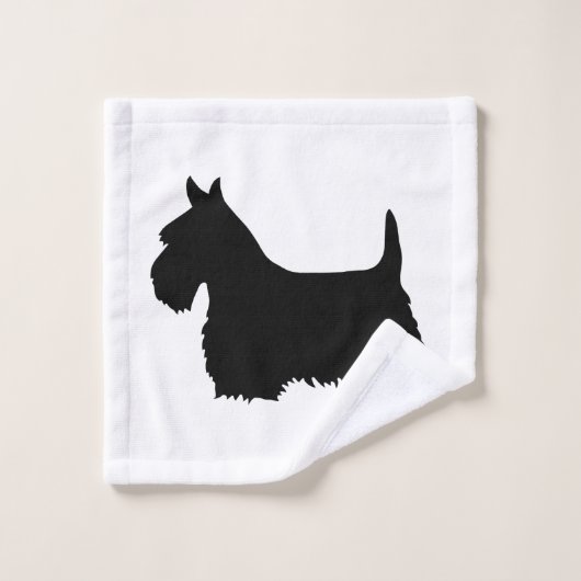 Écossais Terrier, silhouette - sélectionnez votre (Gant de toilette)