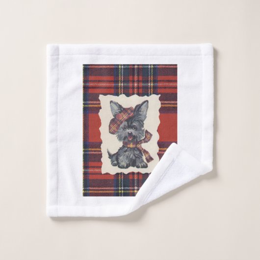 Écossais vintage Terrier (Gant de toilette)