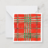 ÉCOSSAISE ROUGE TARTAN 2,5" Carte plate carrée II (Devant)