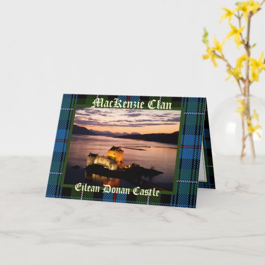 Écosse Château Eilean Donan - Carte du Clan MacKen (Fleur jaune)
