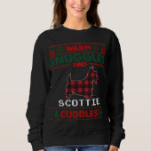 Ecosse Chien de Noël Pyjama laide Noël Sweat (Devant)