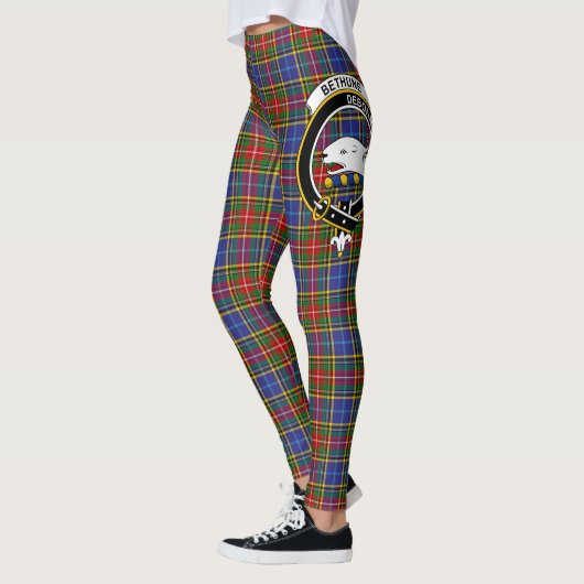 Ecosse Clan Bethune Crest Tartan Femmes Leggings (Gauche)