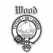 Ecosse Clan Bois Crest Badge Grand Sticker (Devant)