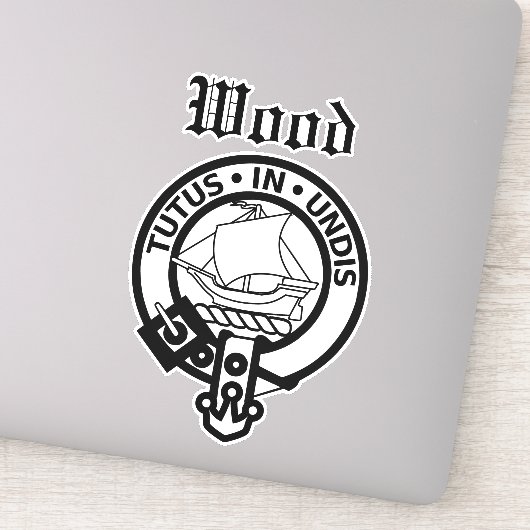 Ecosse Clan Bois Crest Badge Grand Sticker (Détail)