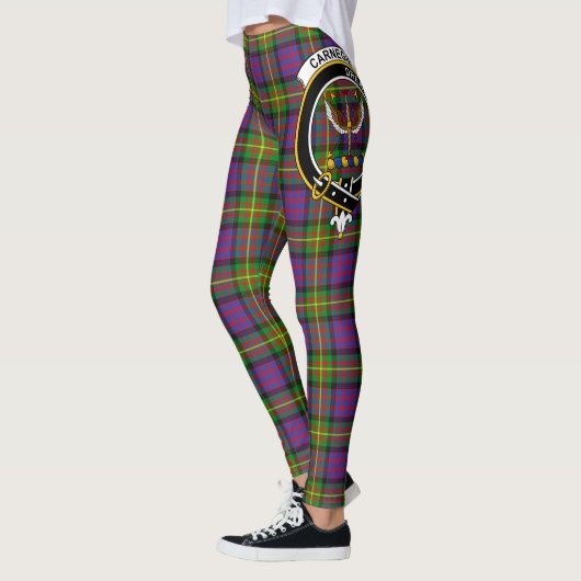 Ecosse Clan Carnegie Crest Tartan Femmes Leggings (Gauche)