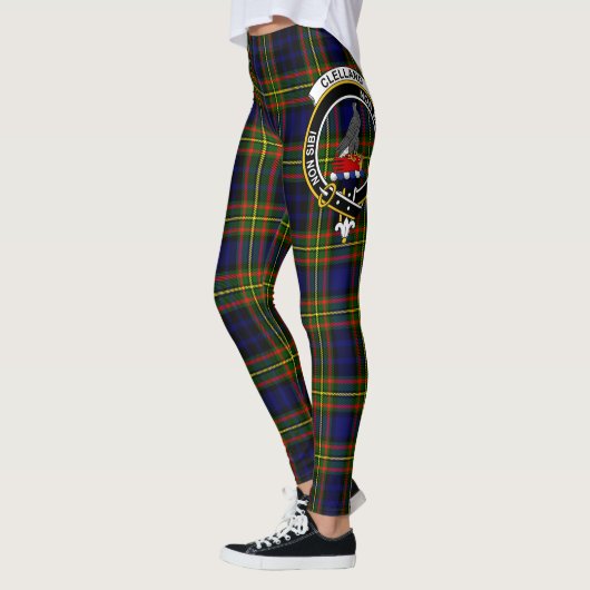 Ecosse Clan Clelland Crest Tartan Femmes Leggings (Gauche)