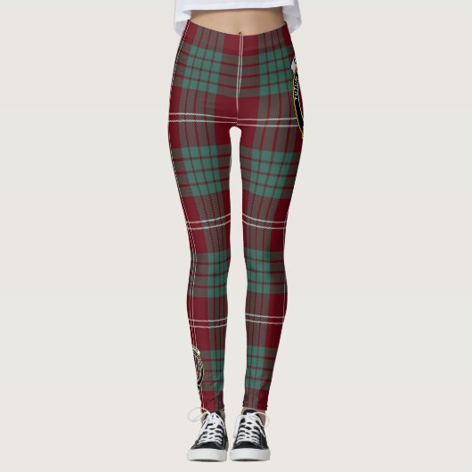 Ecosse Clan Crawford Crest Tartan Femmes Leggings (Devant)