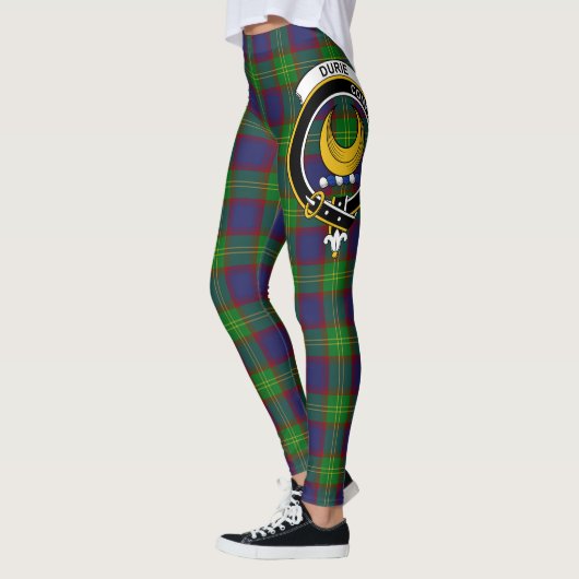 Ecosse Clan Durie Crest Tartan Femmes Leggings (Gauche)