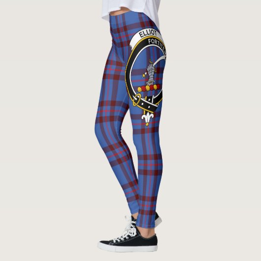 Ecosse Clan Elliot Crest Tartan Femmes Leggings (Gauche)