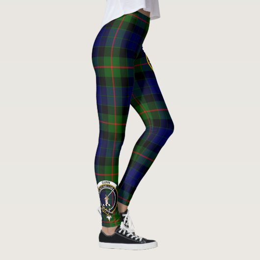 Ecosse Clan Gunn Crest Tartan Femmes Leggings (Droite)