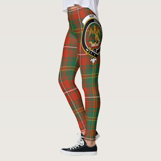 Ecosse Clan Hay Crest Tartan Femmes Leggings (Gauche)