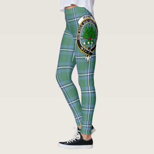 Ecosse Clan Irvine Crest Tartan Femmes Leggings (Gauche)