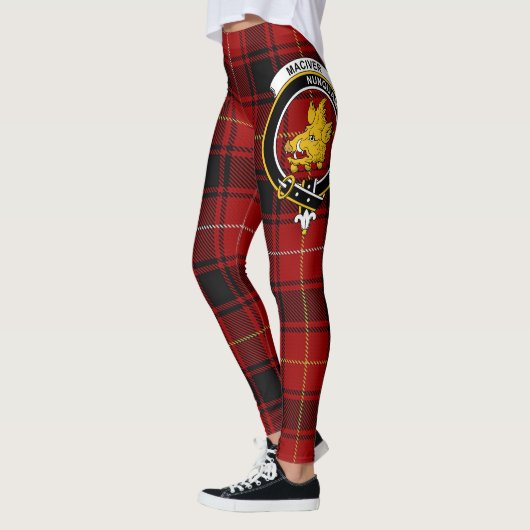 Ecosse Clan MacIver Crest Tartan Femmes Leggings (Gauche)