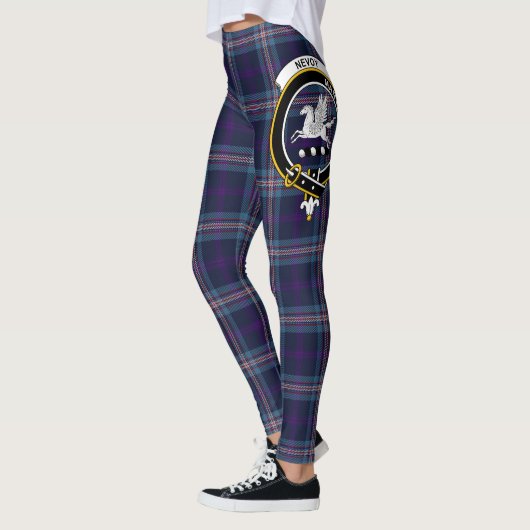 Ecosse Clan Nevoy Crest Tartan Femmes Leggings (Gauche)