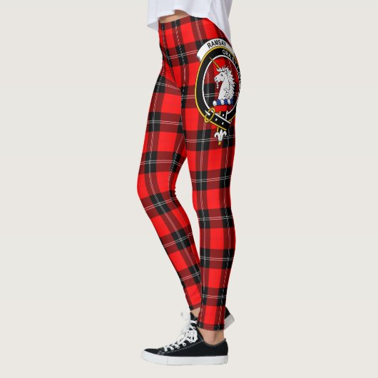 Ecosse Clan Ramsay Crest Tartan Femmes Leggings (Gauche)
