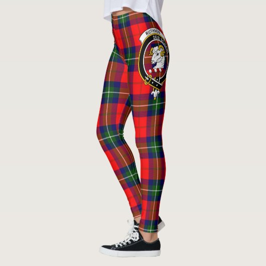 Ecosse Clan Ruthven Crest Tartan Femmes Leggings (Gauche)